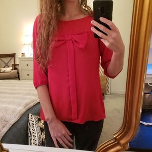 Red Sheer Blouse